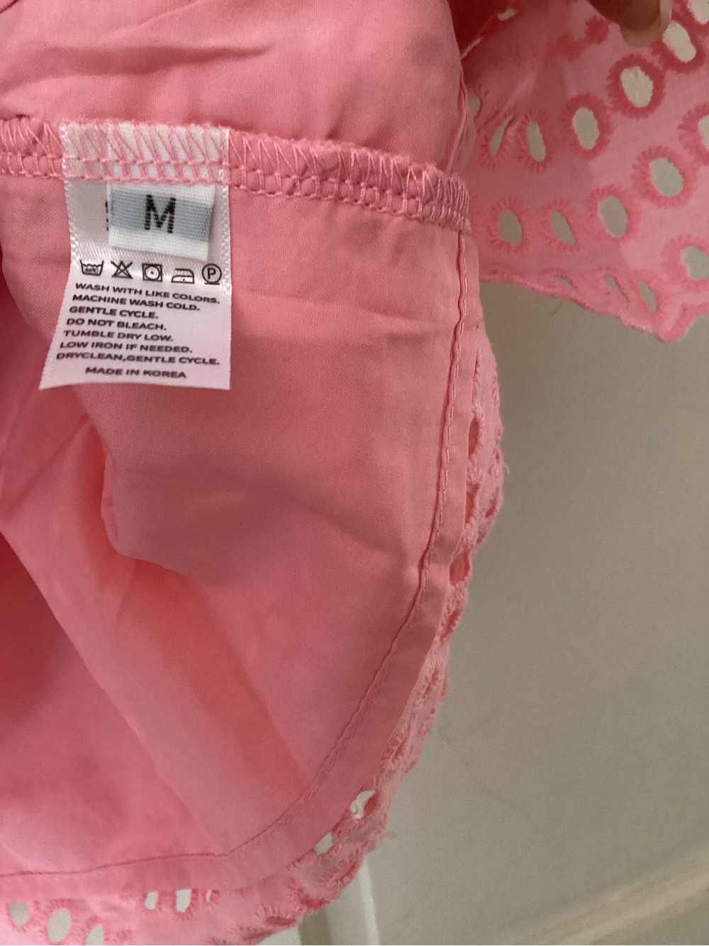 Source Unknown Pink Eyelet Ruffle Button-Front Tunic - Picture 2 of 5